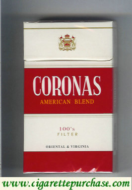 Coronas American Blend 100s filter cigarettes